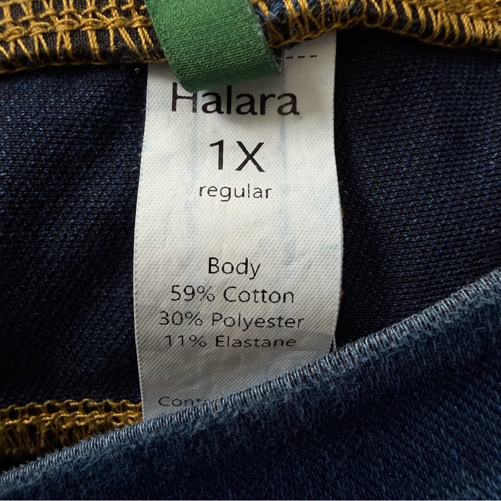 NEW HALARA Flex High Waisted Multiple Pockets Baggy Wide Leg Jeans Size 1X - Picture 14 of 15